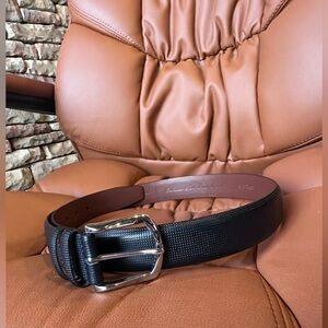 Men’s Daniel Cremieux Signature Black Embossed Leather Belt 40